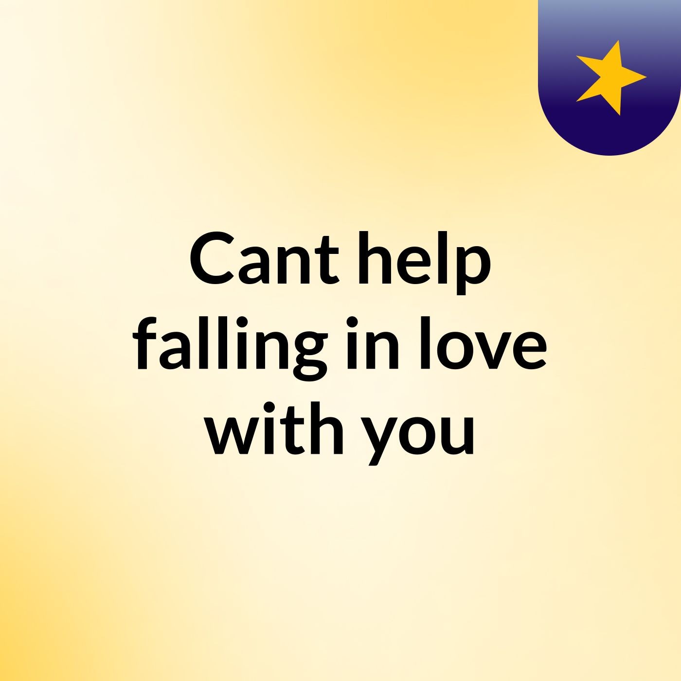 Cant help falling in love with you