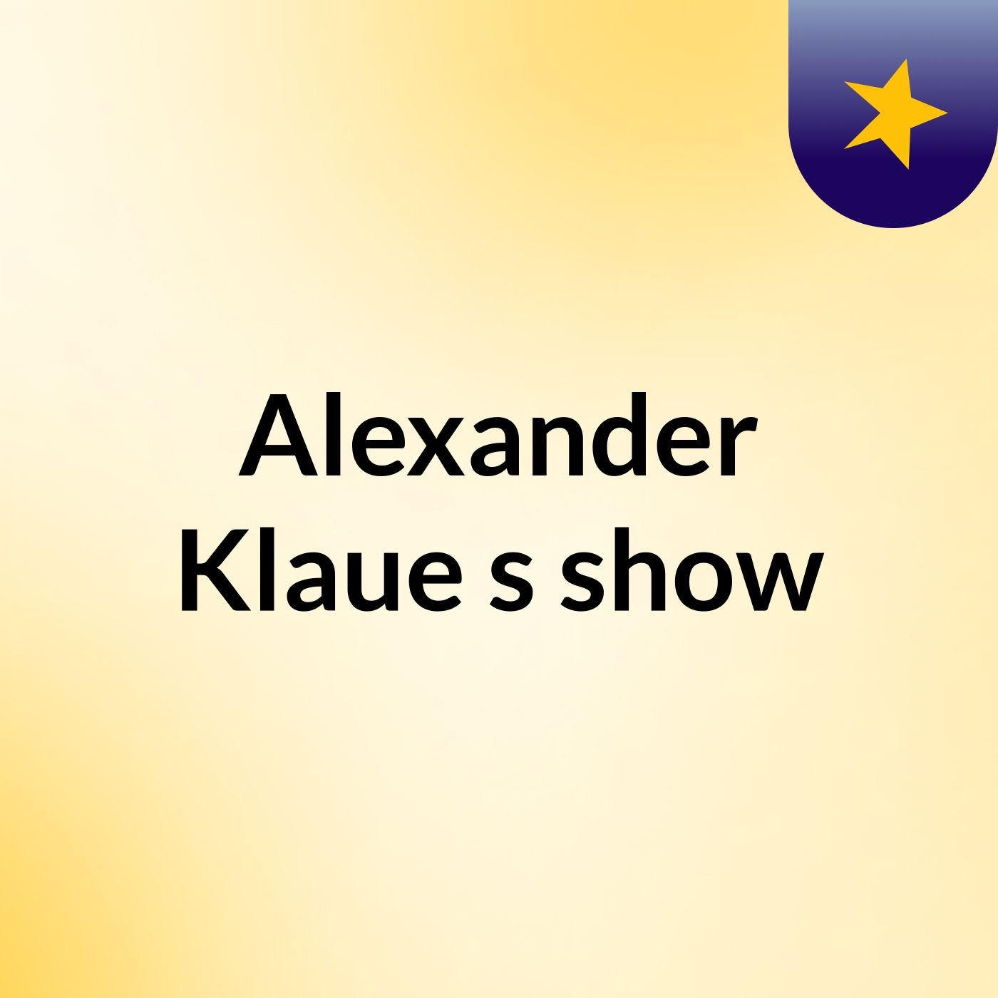 Alexander Klaue's show