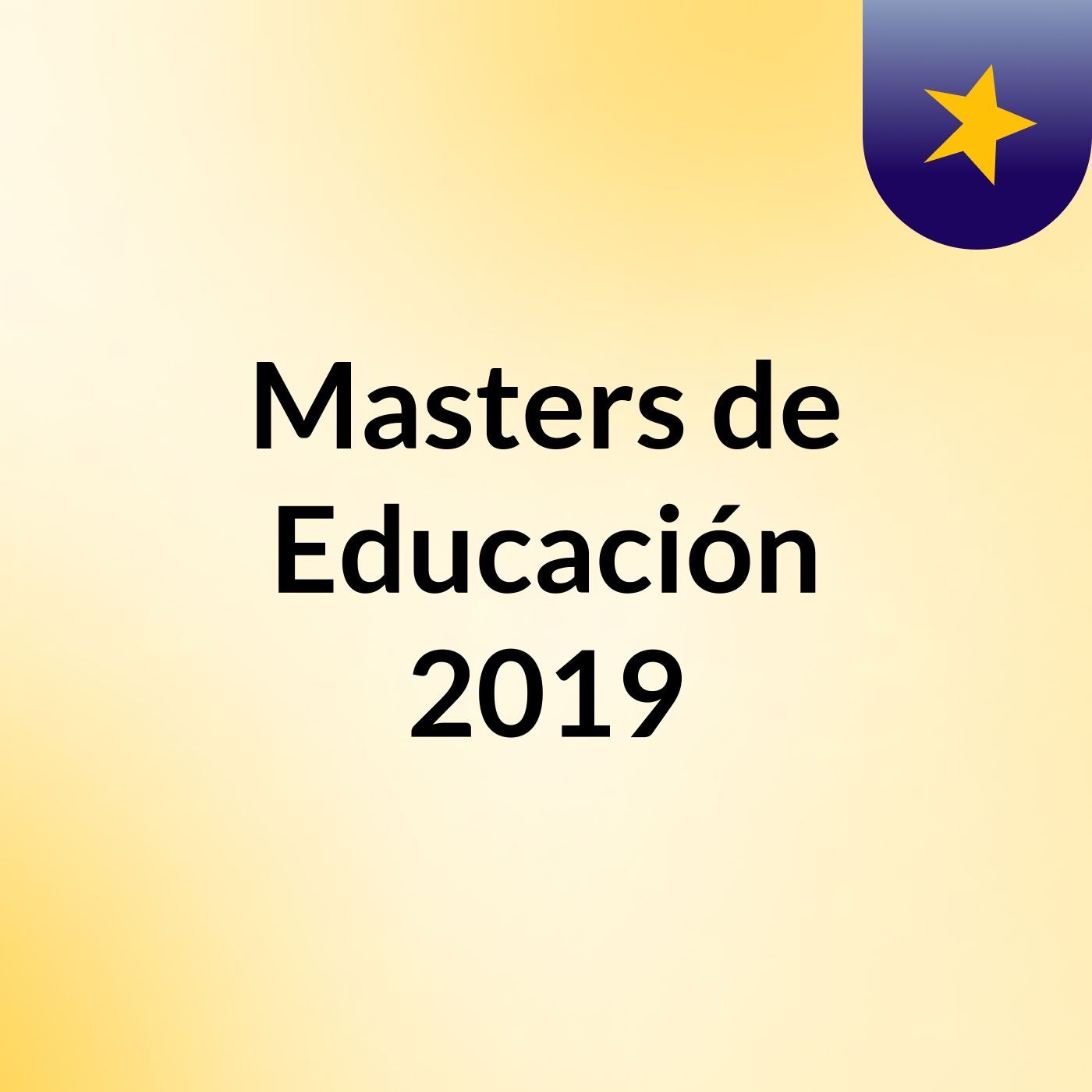 Masters de Educación 2019
