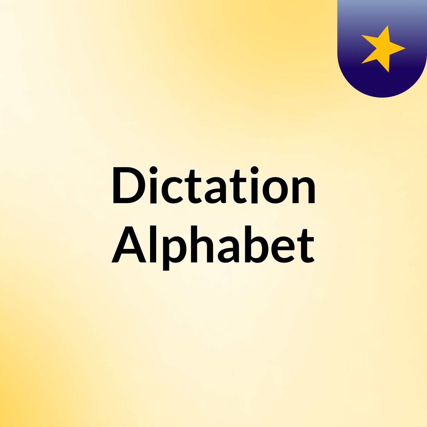 1) the alphabet sounds