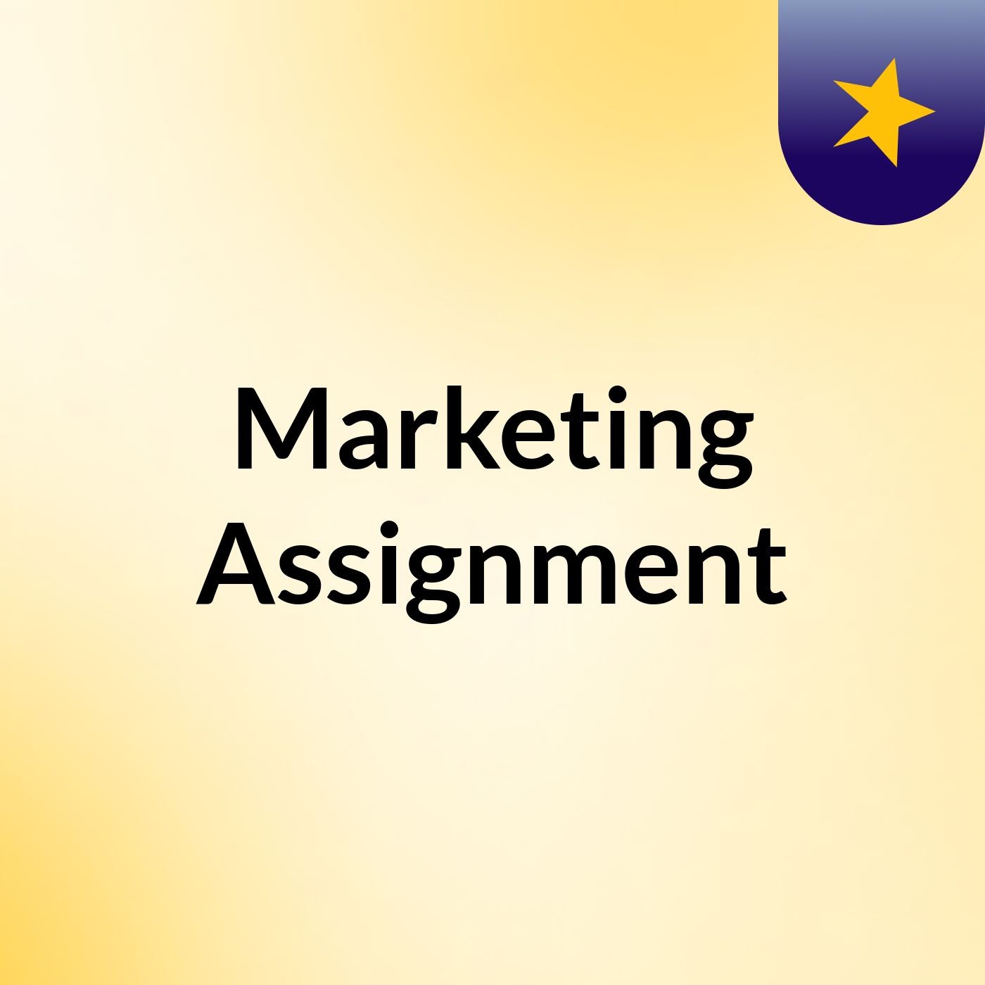 Marketing Assignment
