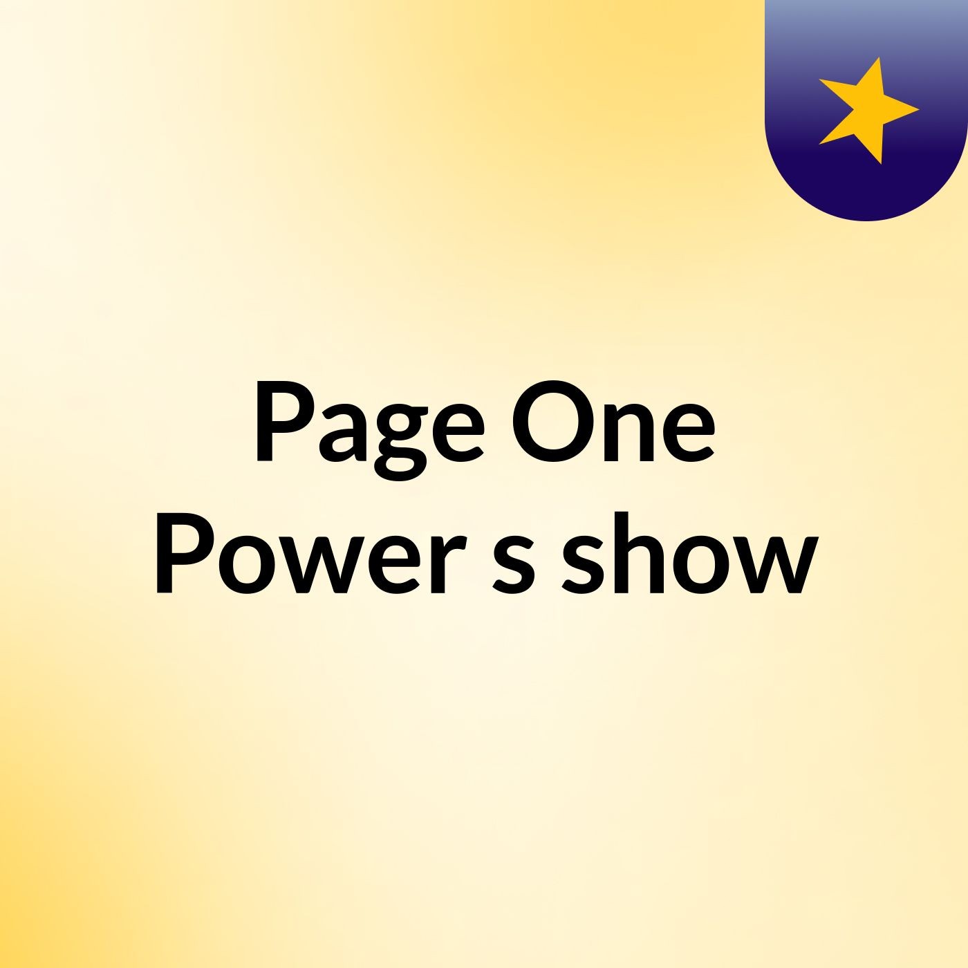 Page One Power's show