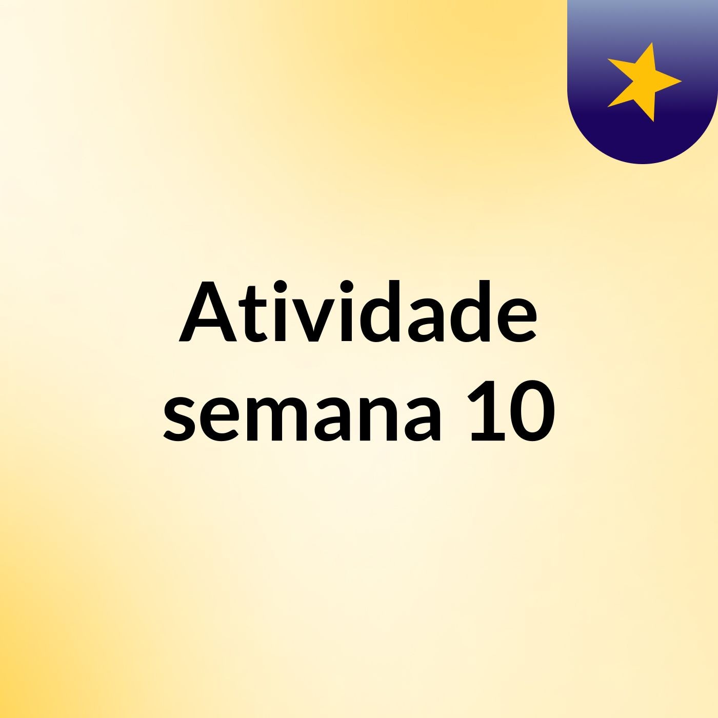 Atividade semana 10