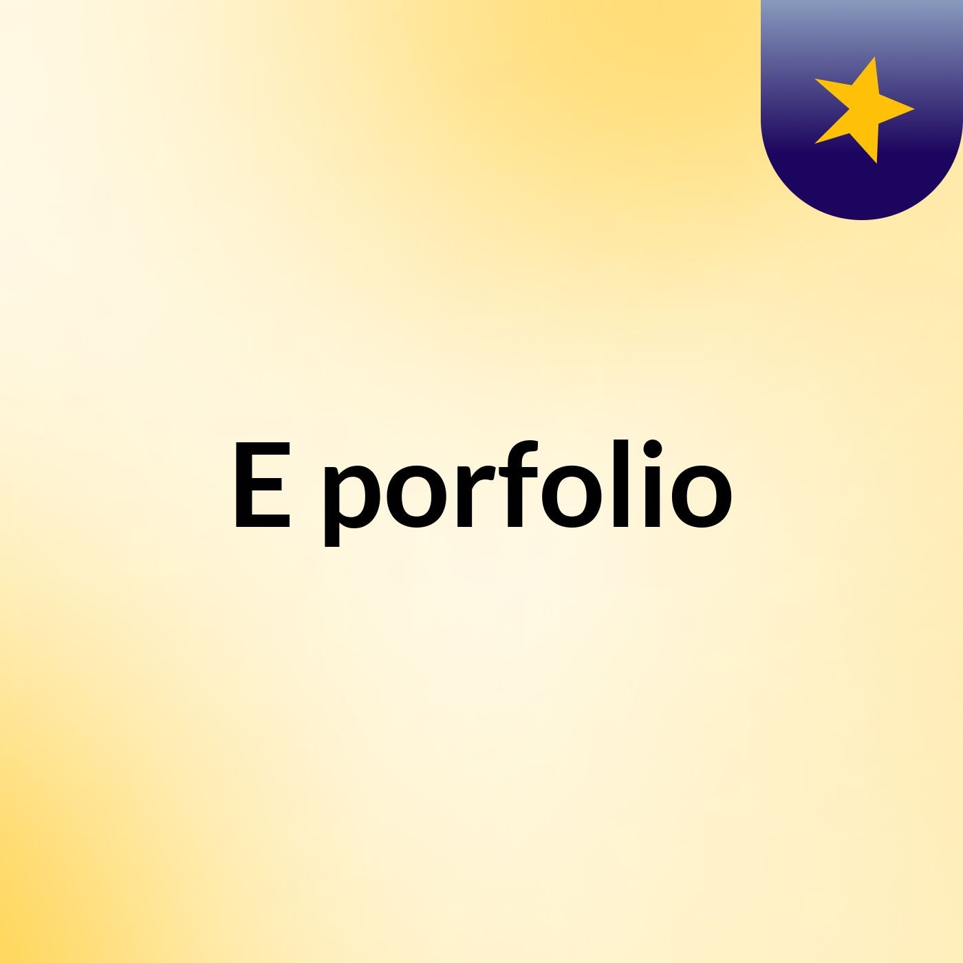 E porfolio