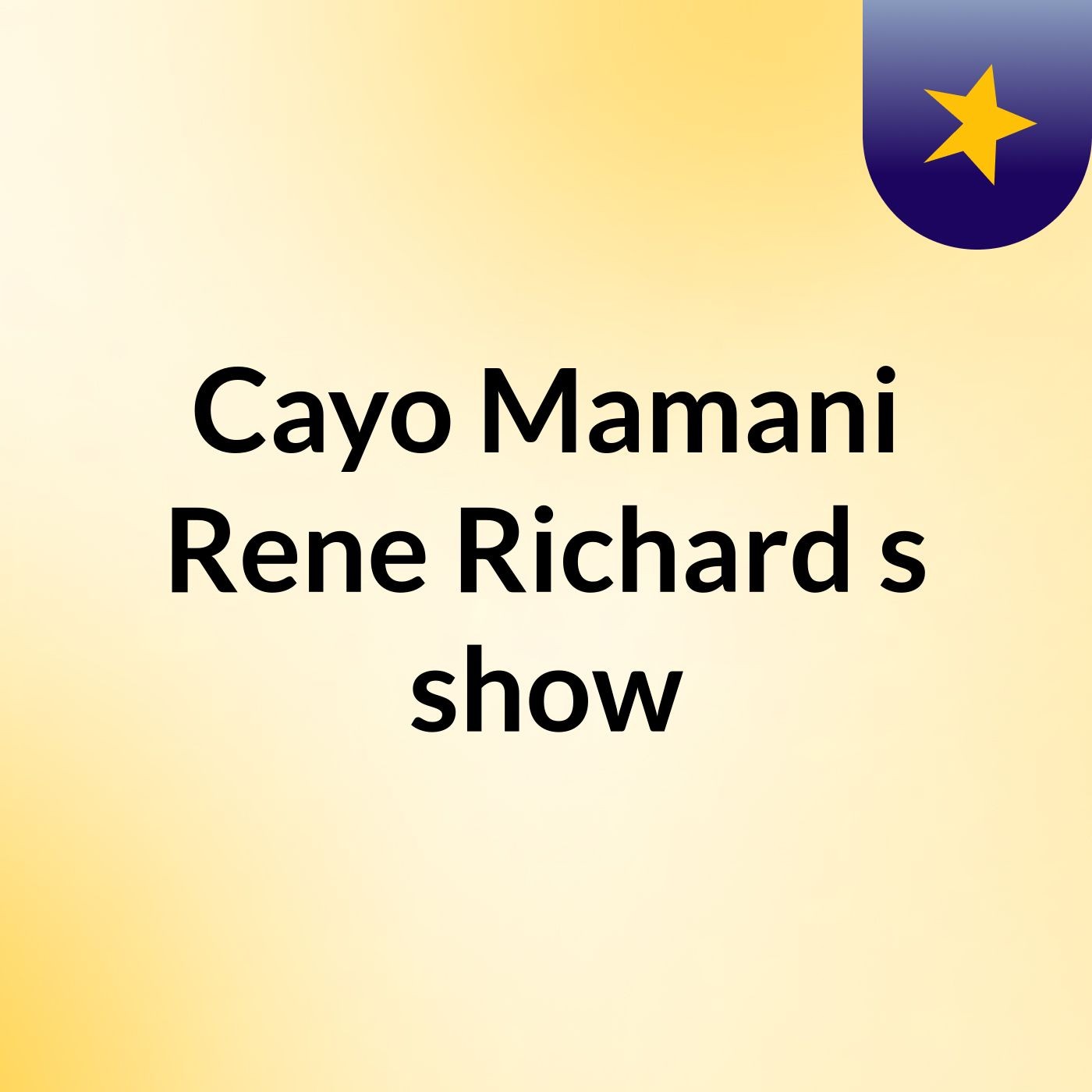 Cayo Mamani Rene Richard's show