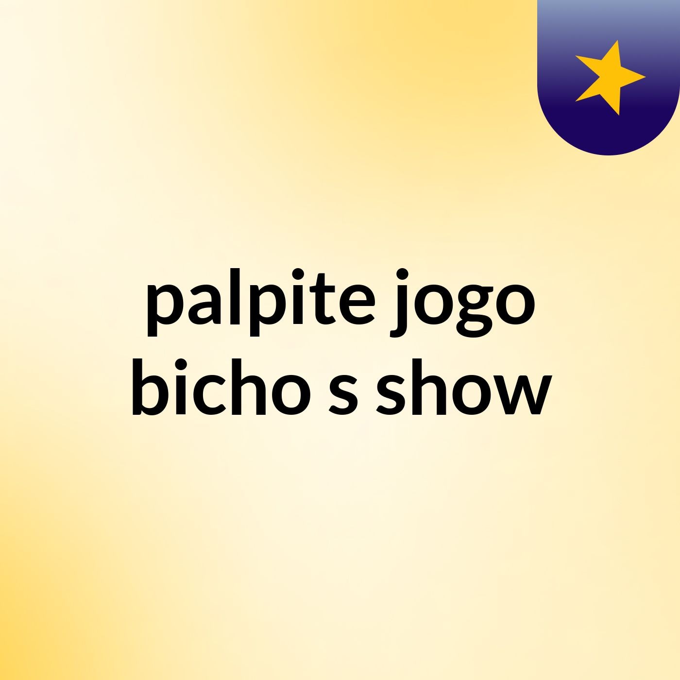 palpite jogo bicho's show