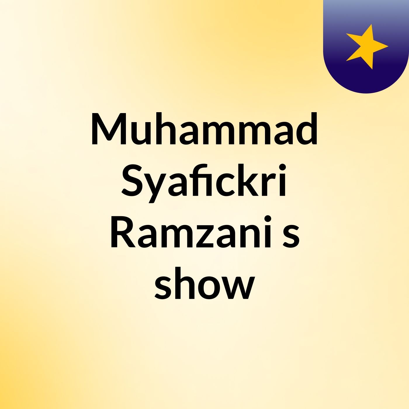 Muhammad Syafickri Ramzani's show
