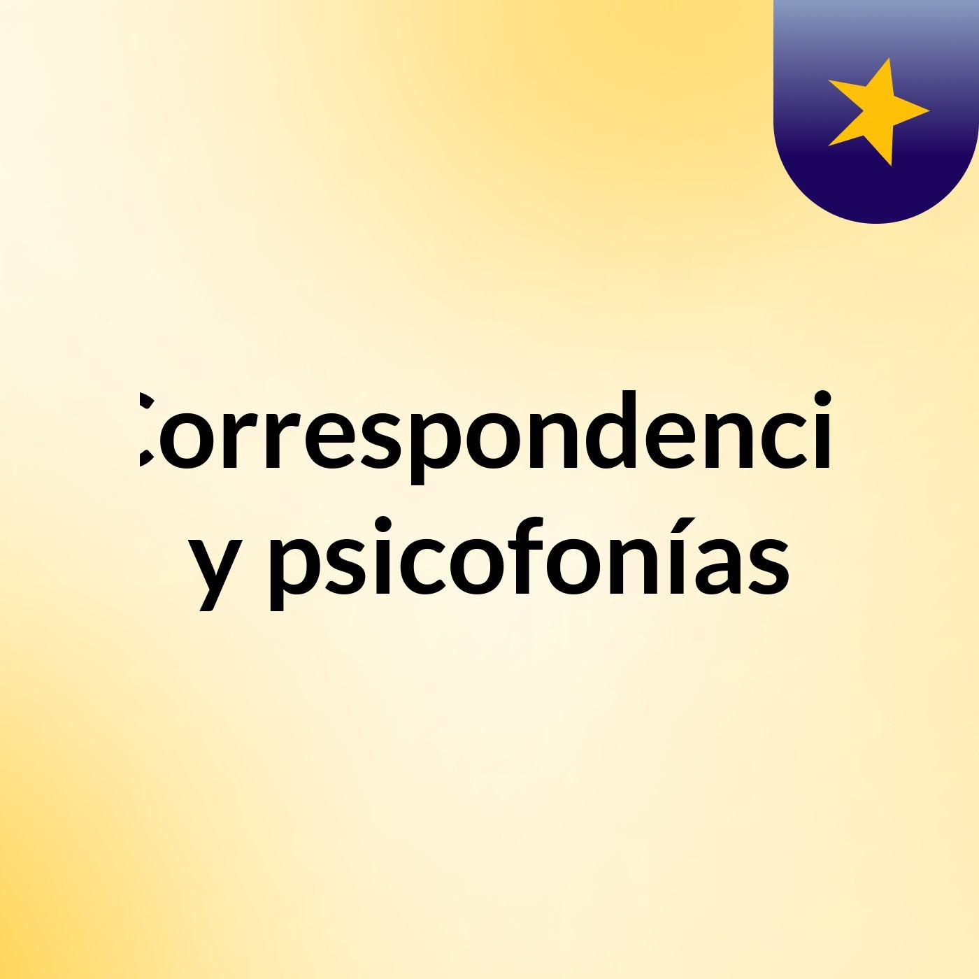 Correspondencia y psicofonías