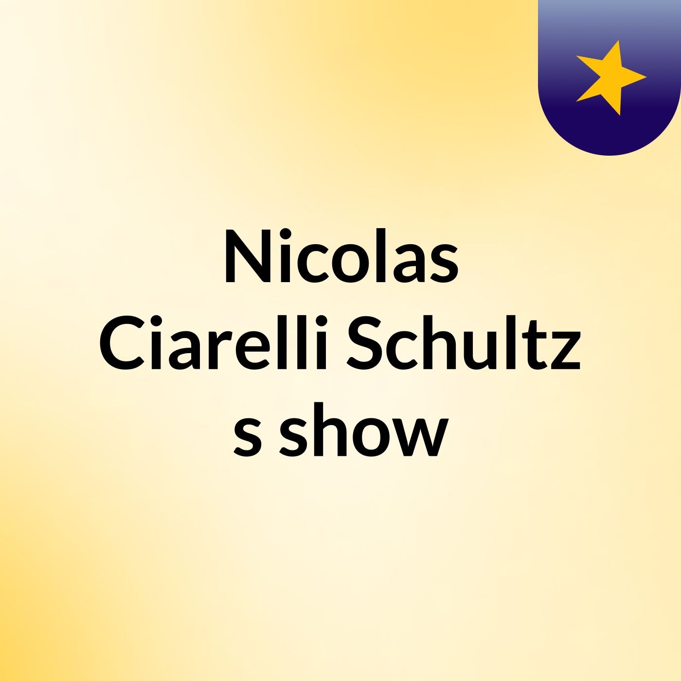Nicolas Ciarelli Schultz's show
