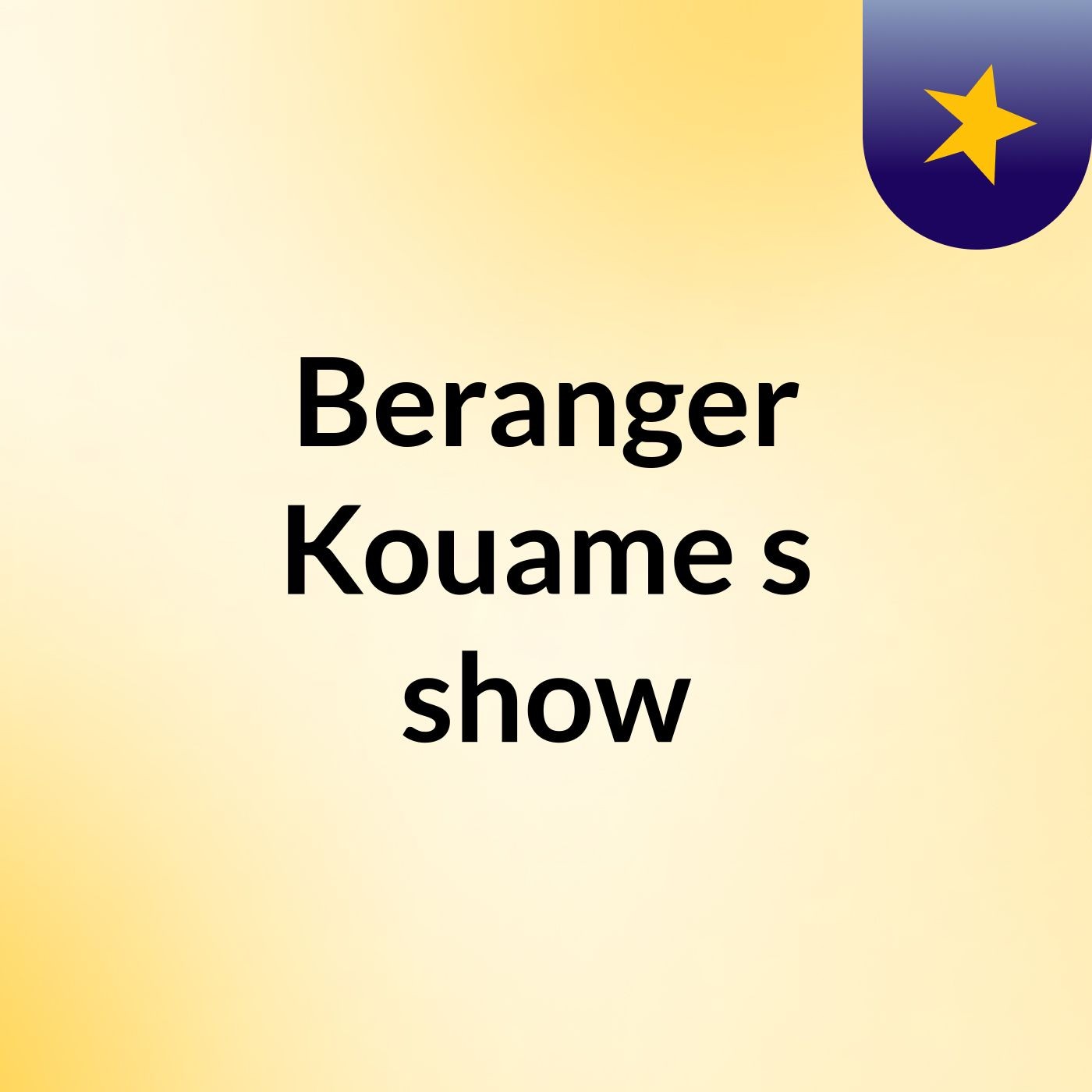 Beranger Kouame's show