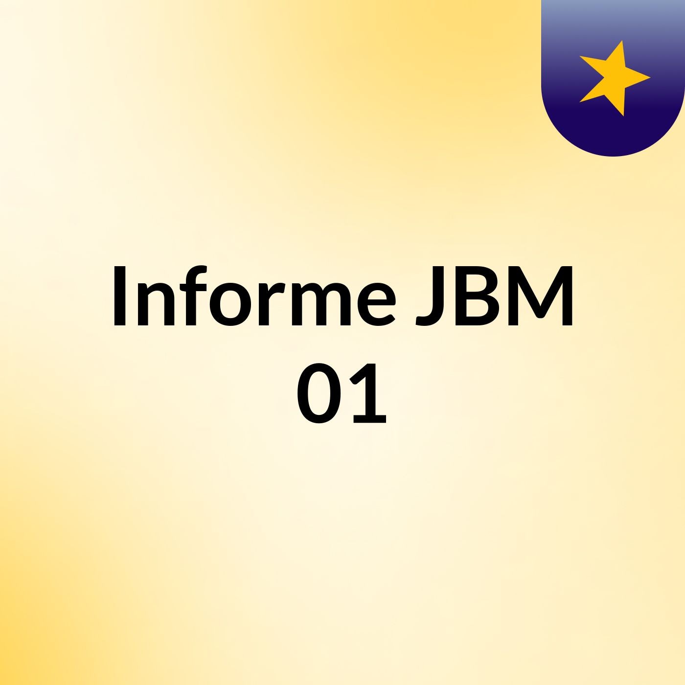 Informe JBM 01