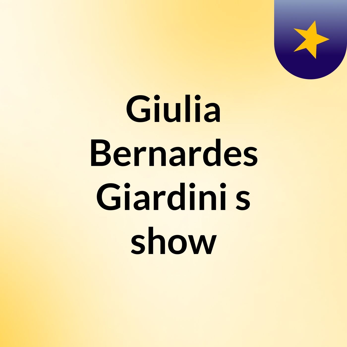 Giulia Bernardes Giardini's show