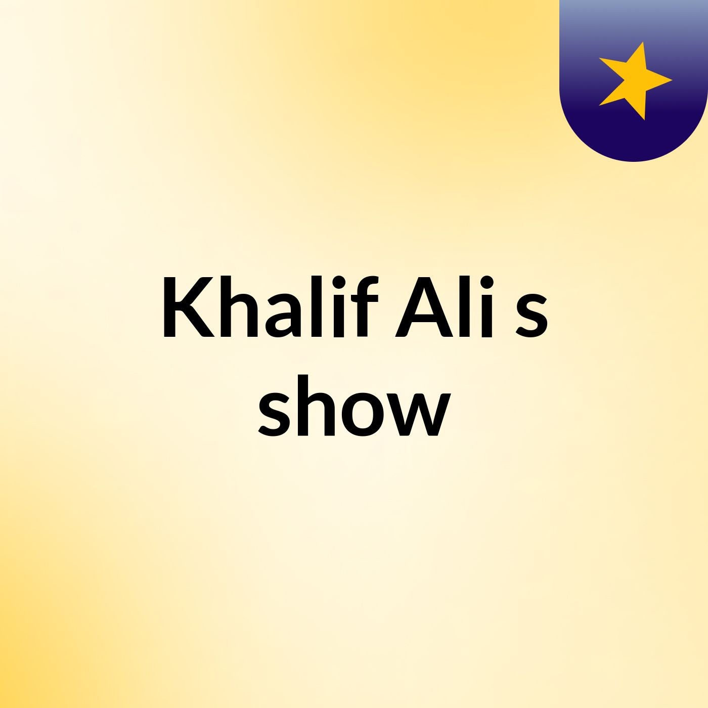Khalif Ali's show