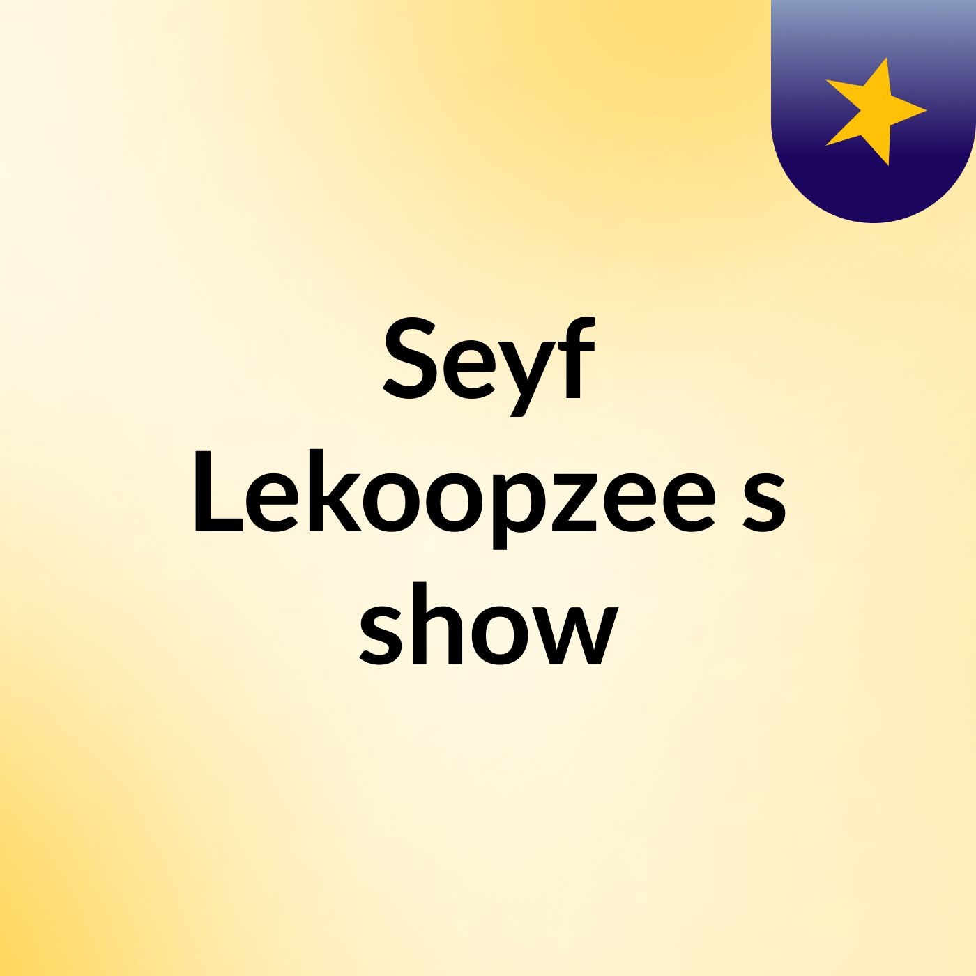 Seyf Lekoopzee's show