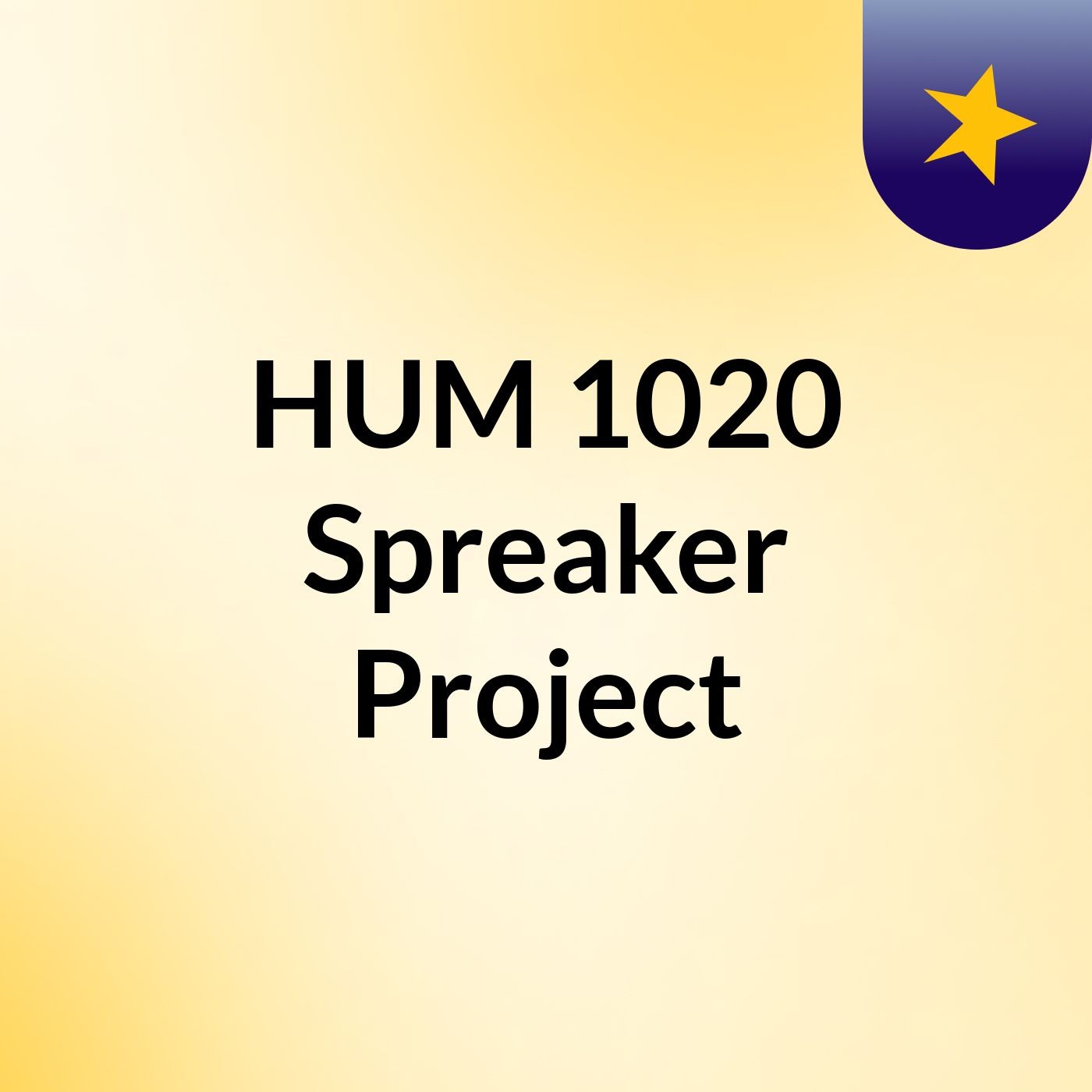 HUM 1020 Spreaker Project