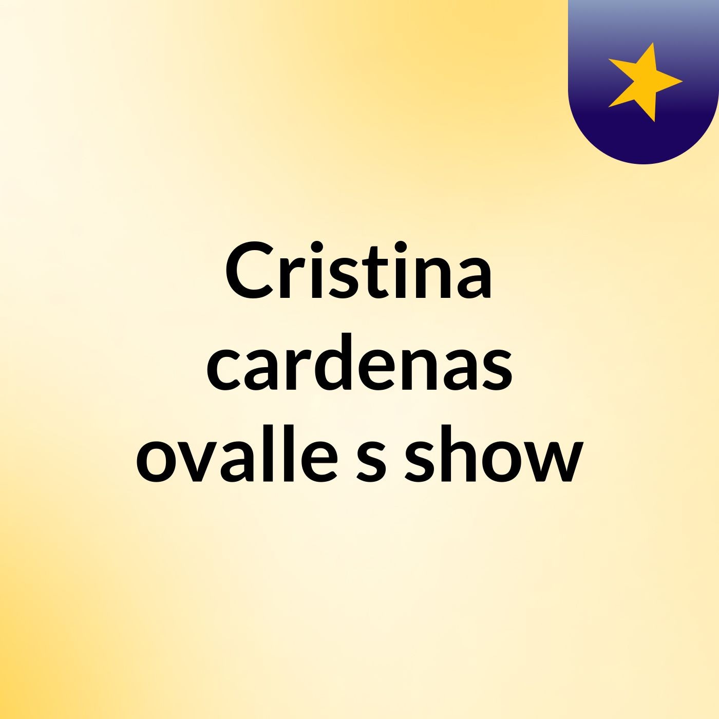 Cristina cardenas ovalle's show