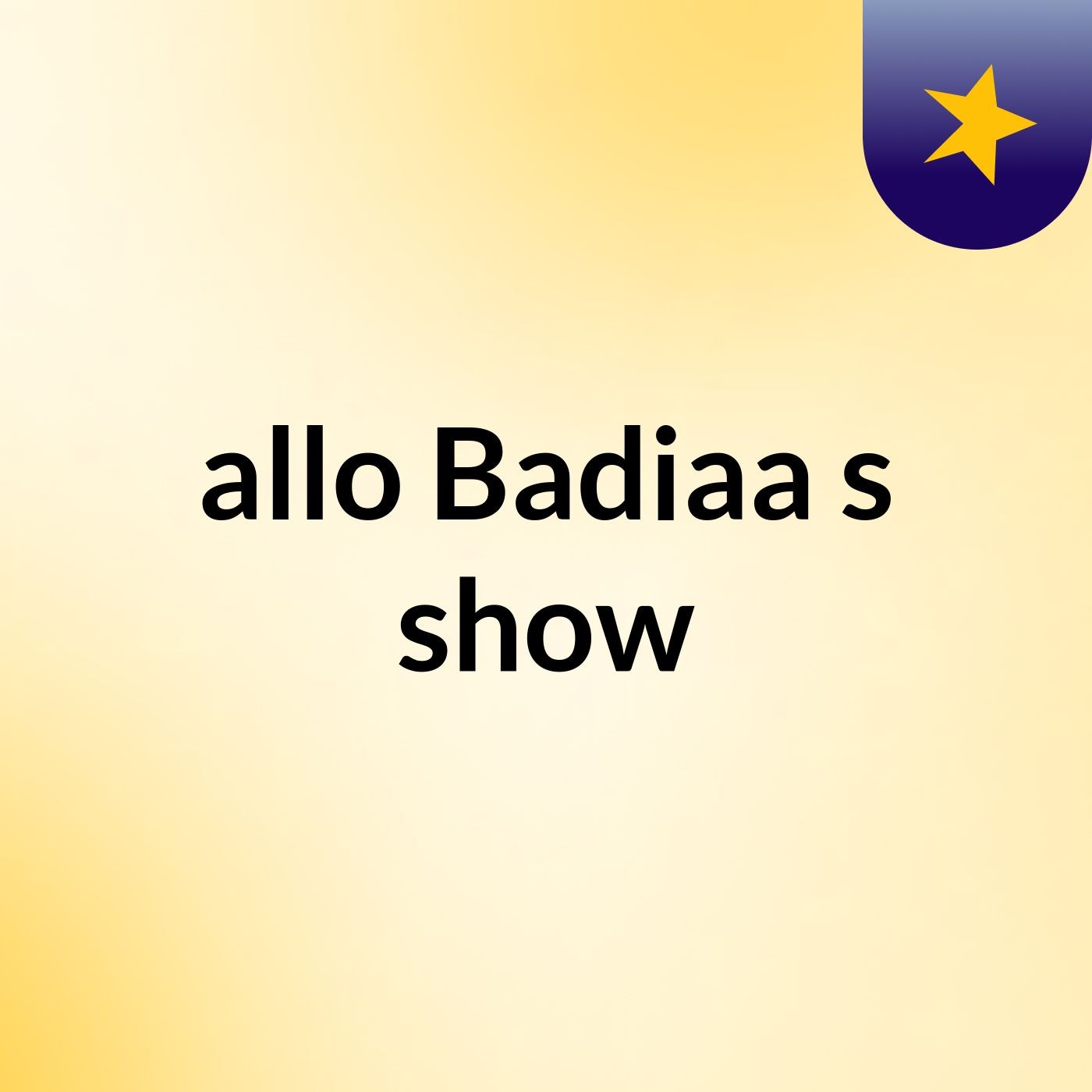 allo Badiaa's show