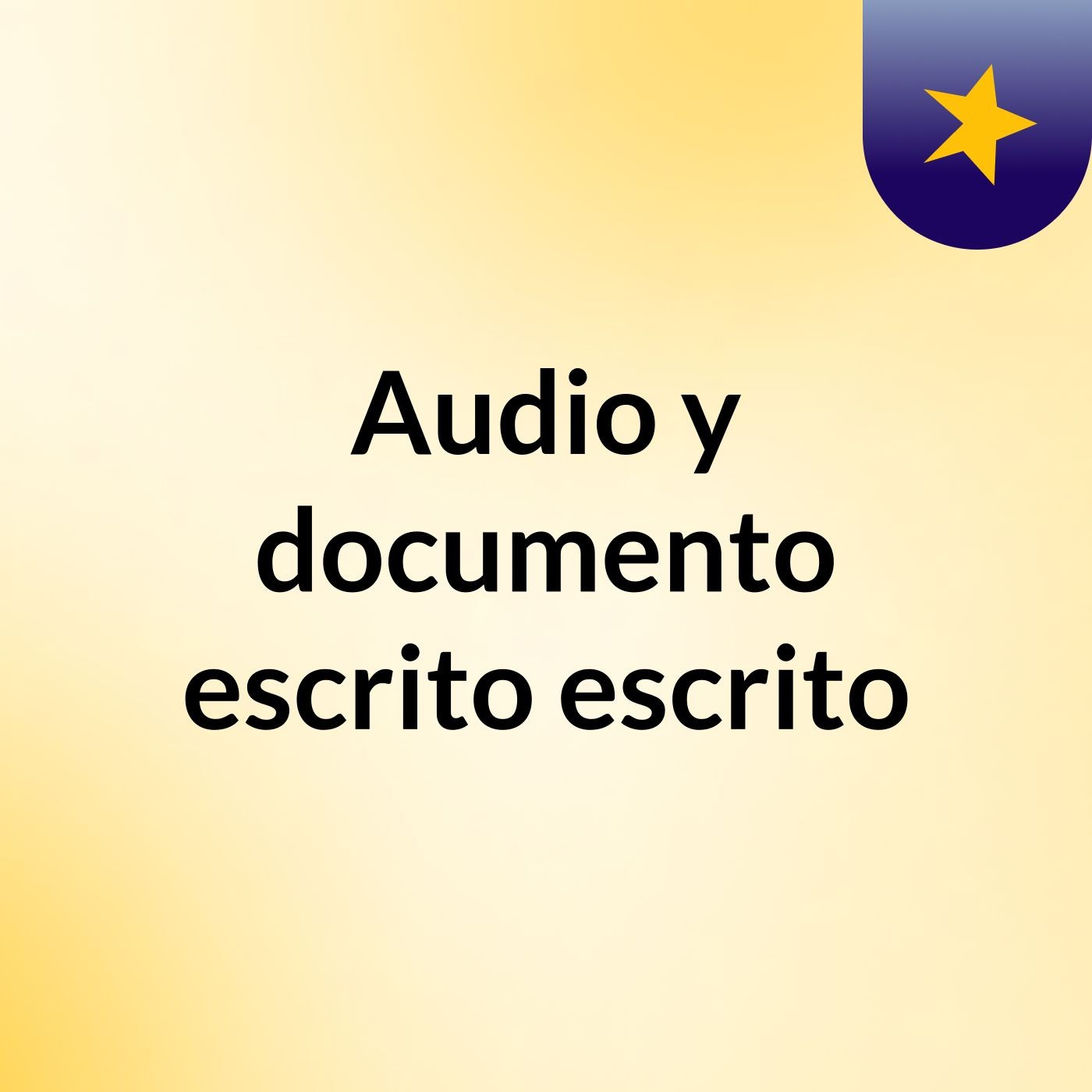 Audio y documento escrito escrito podcast artwork