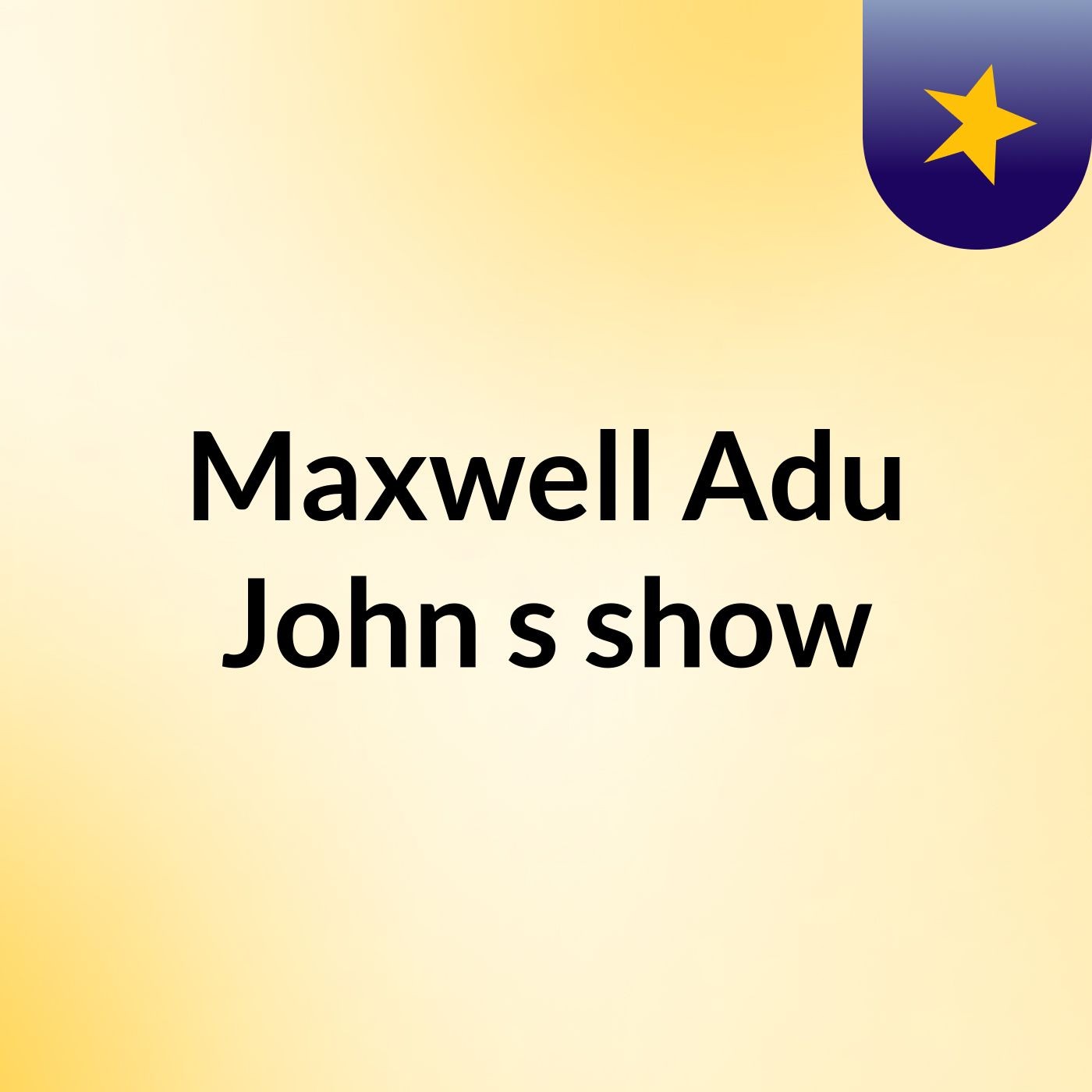 Maxwell Adu John's show