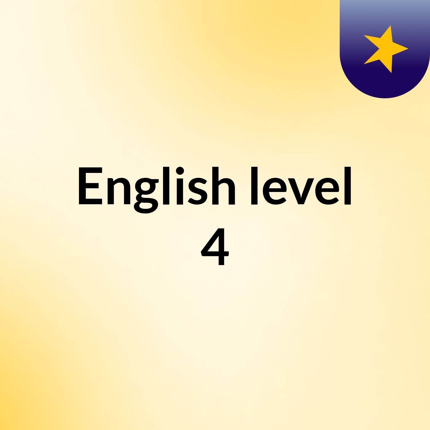 English level 4 cover