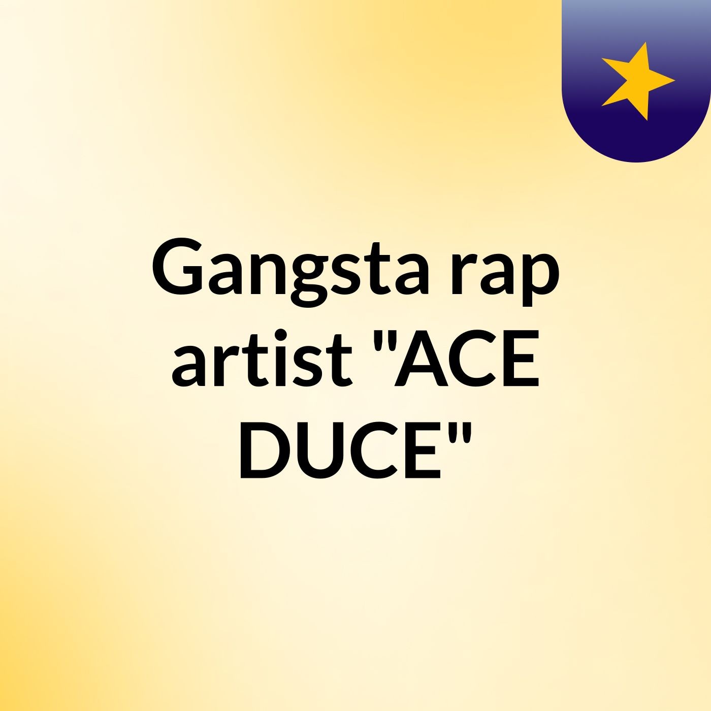 Gangsta rap artist \