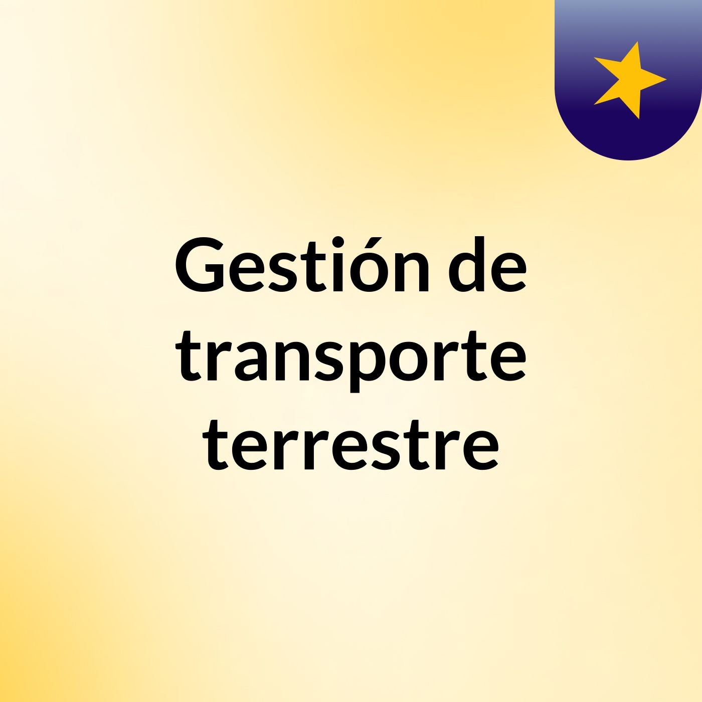 Gestión de transporte terrestre