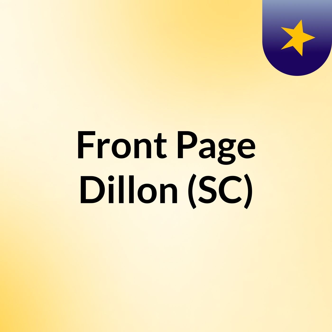 Front Page Dillon (SC) Front Page Dillon (SC)
