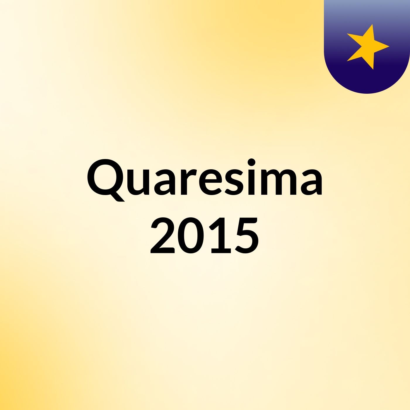 Quaresima 2015