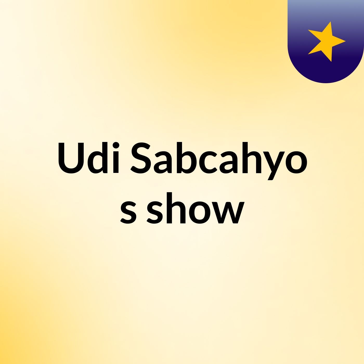Udi Sabcahyo's show