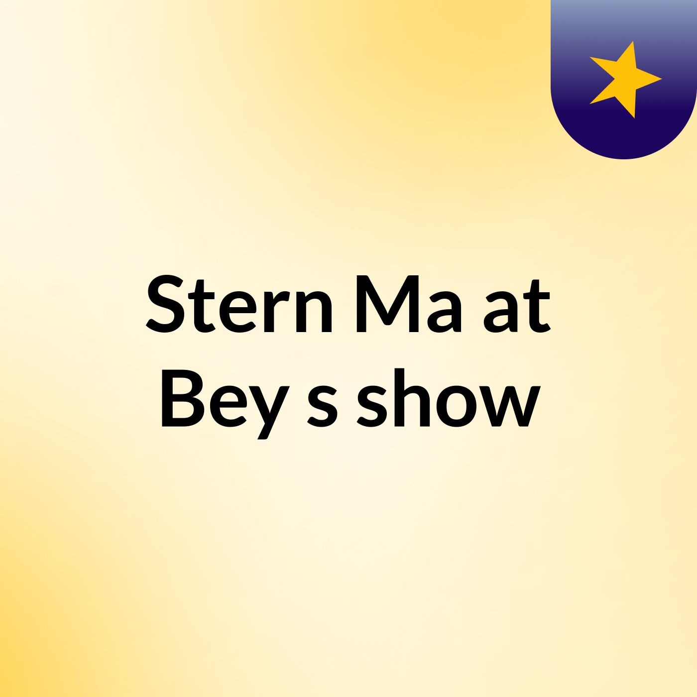 Stern Ma'at Bey's show