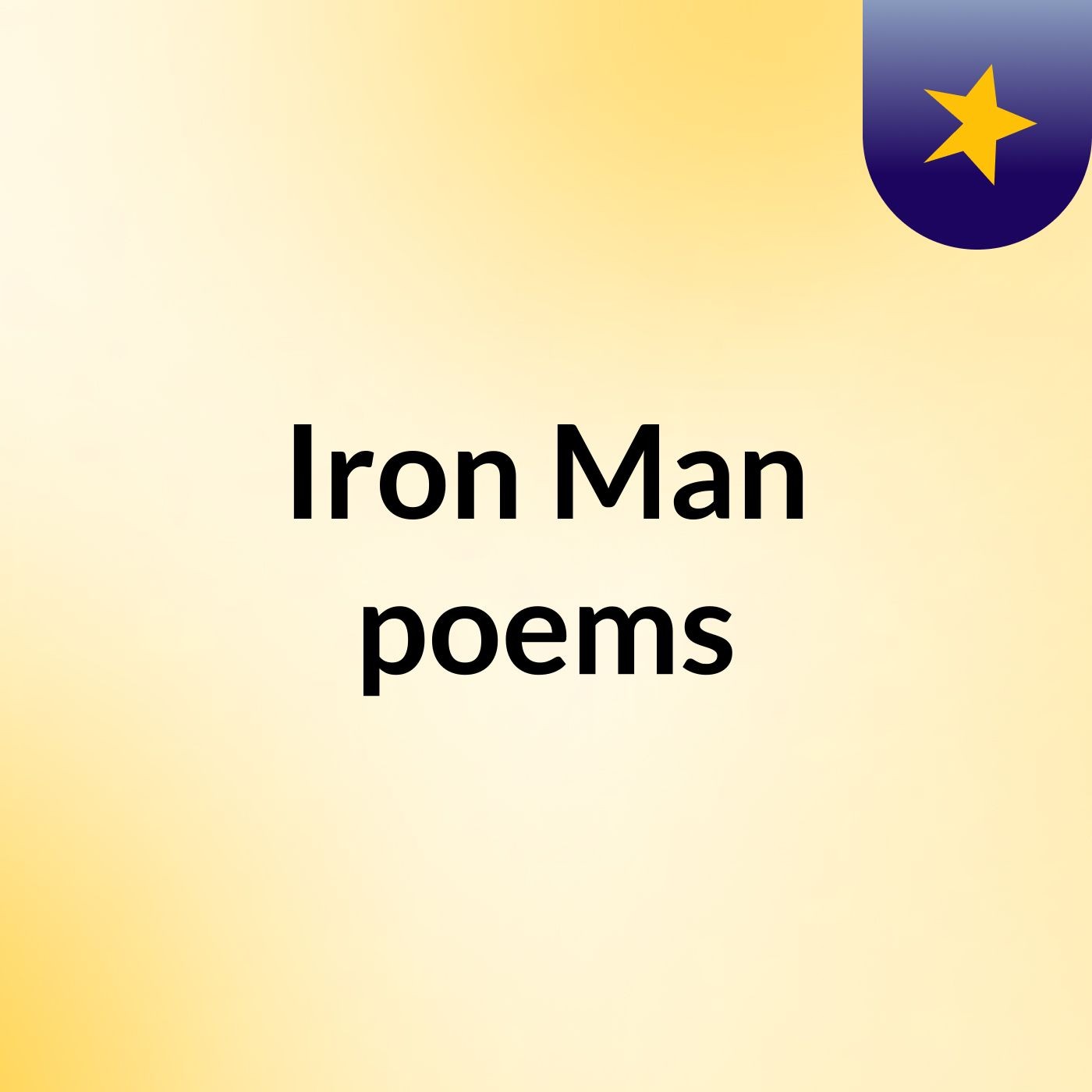 Iron Man poems