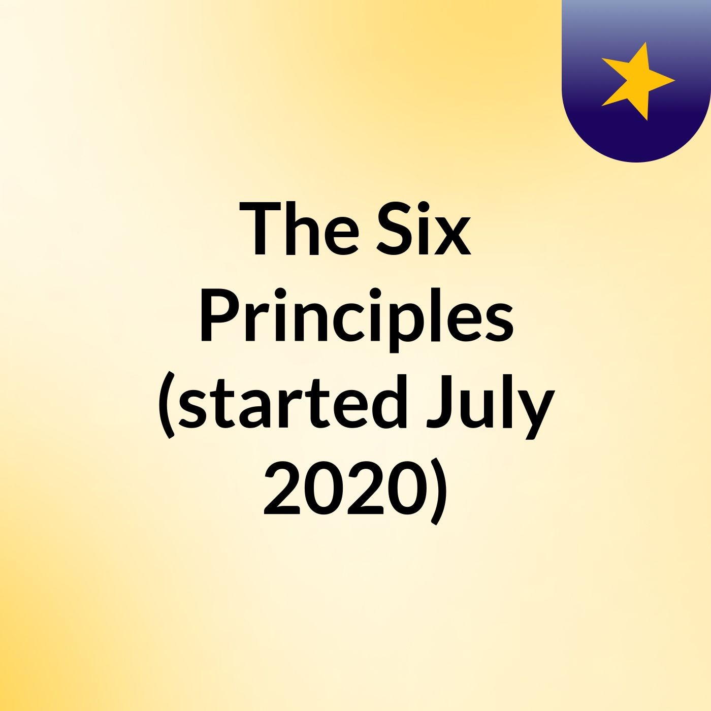The Six Principles (started July 2020)