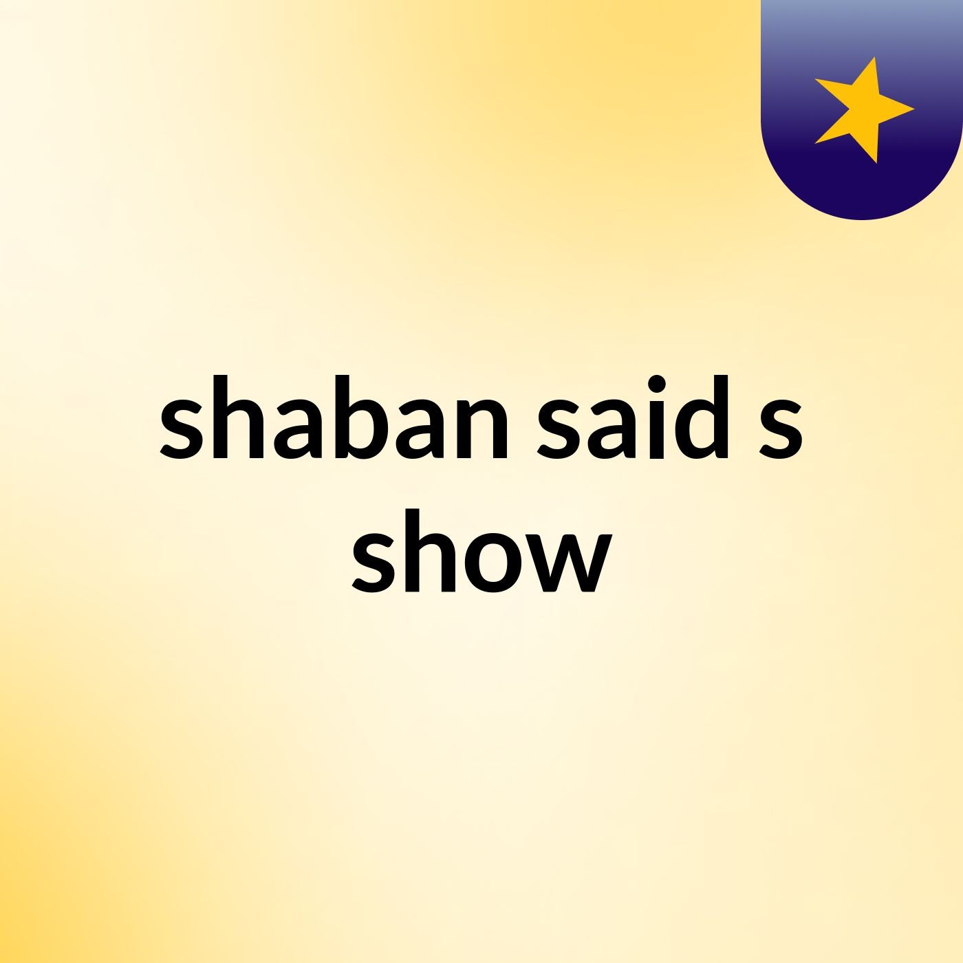 shaban said's show cover art