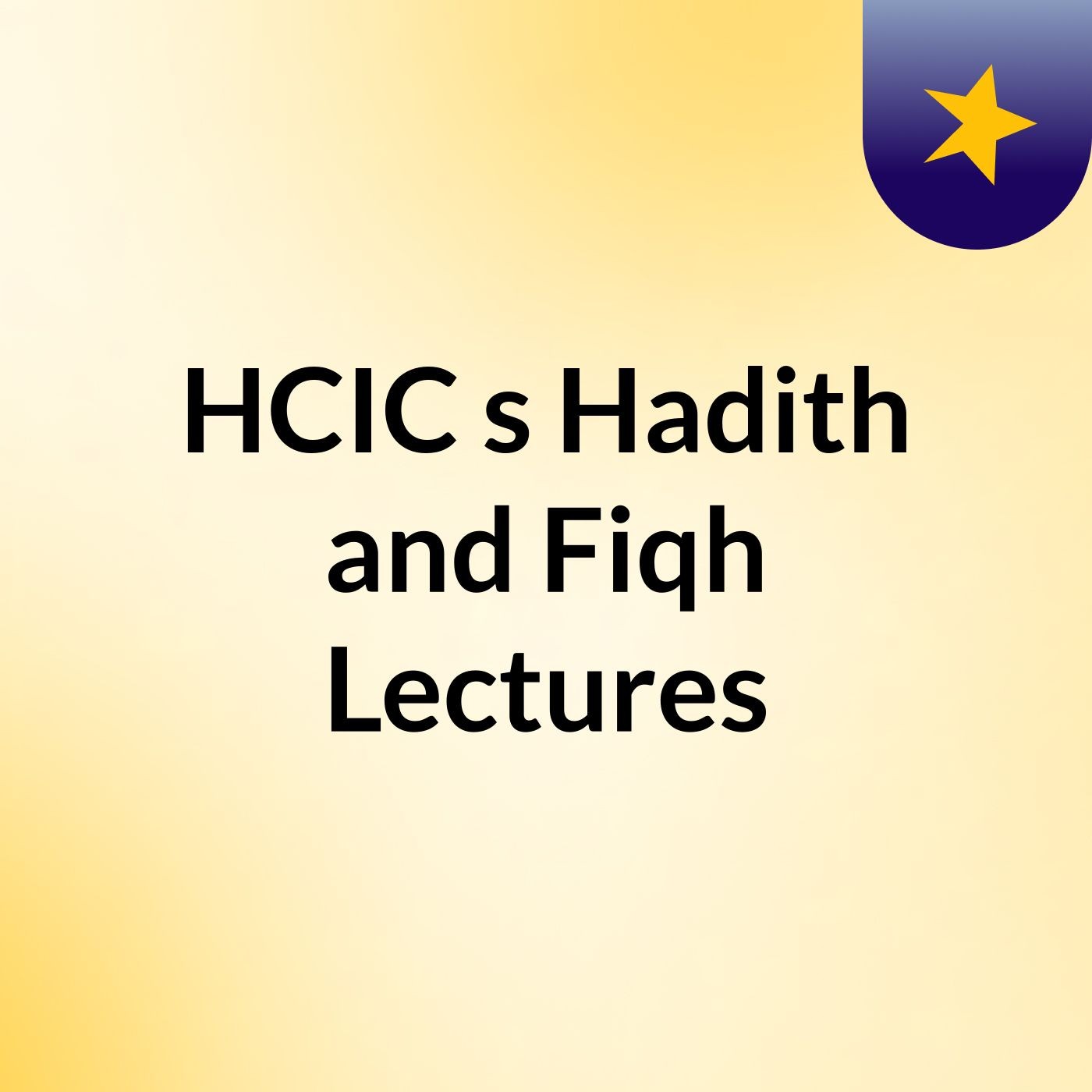 HCIC\'s Hadith and Fiqh Lectures