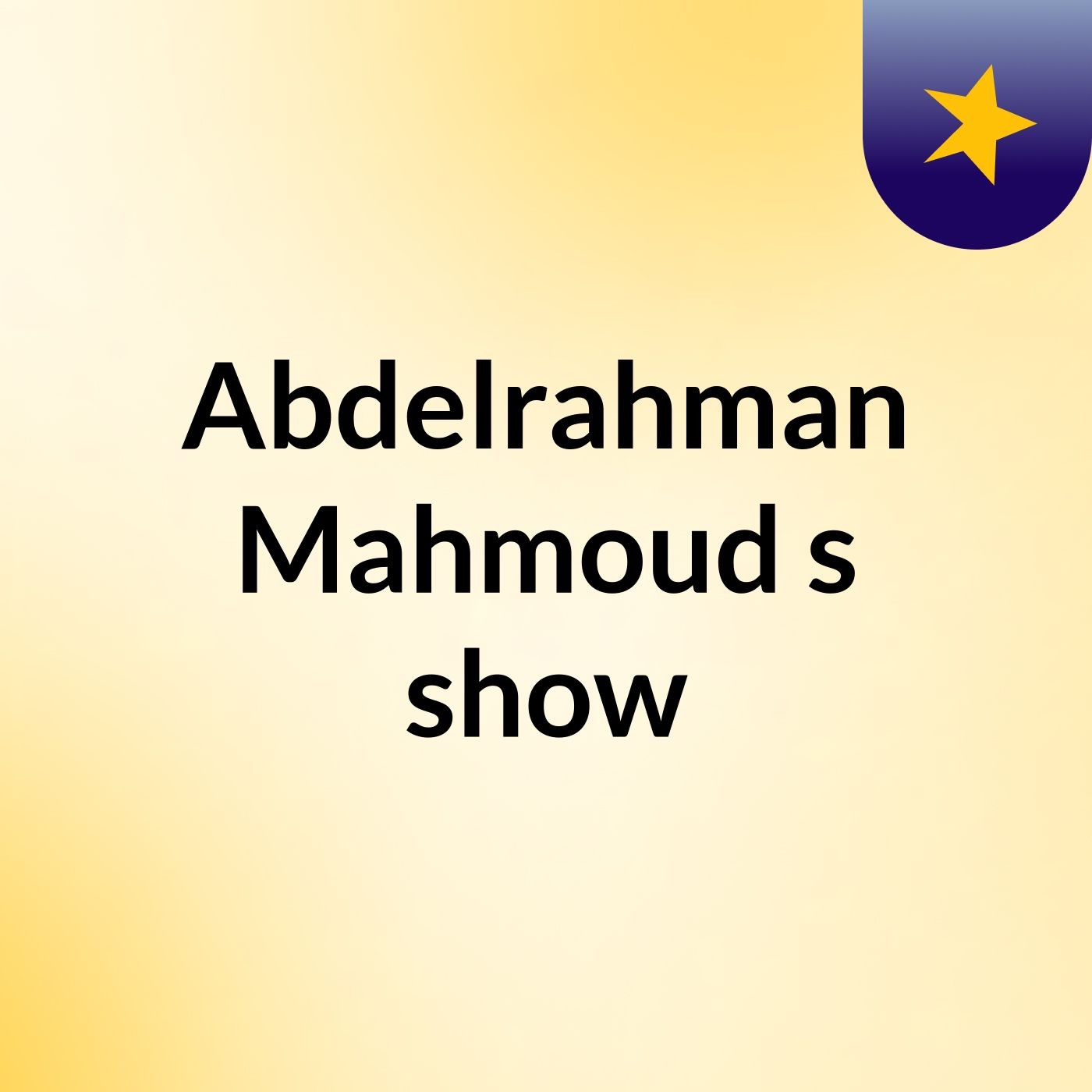 Abdelrahman Mahmoud's show