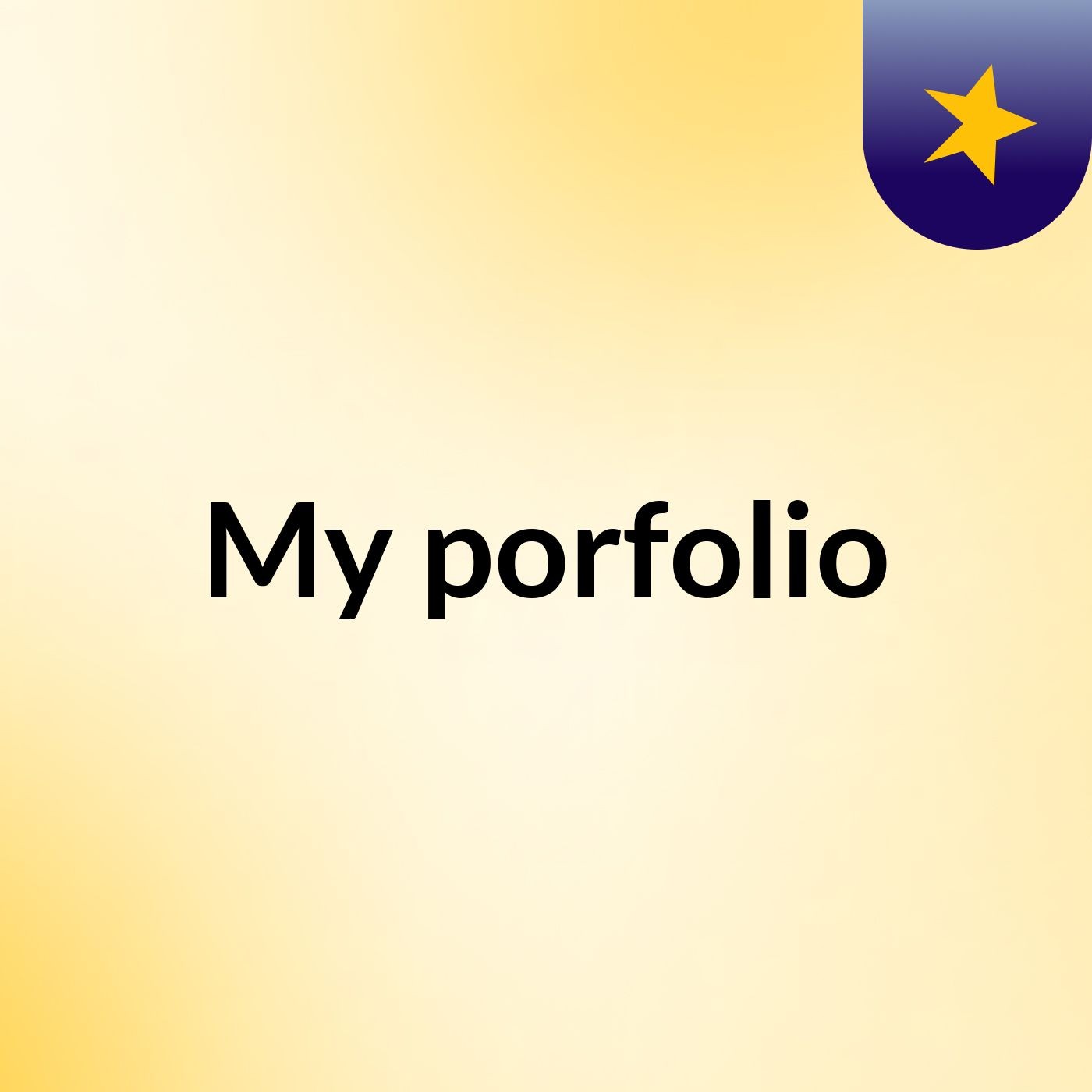 My porfolio podcast artwork