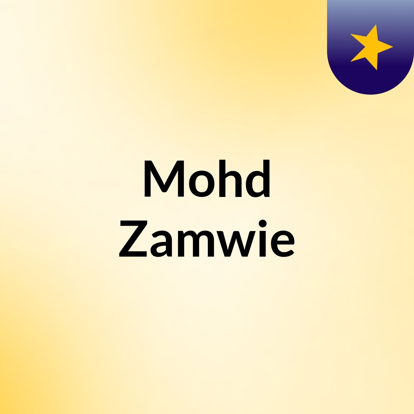 Mohd Zamwie