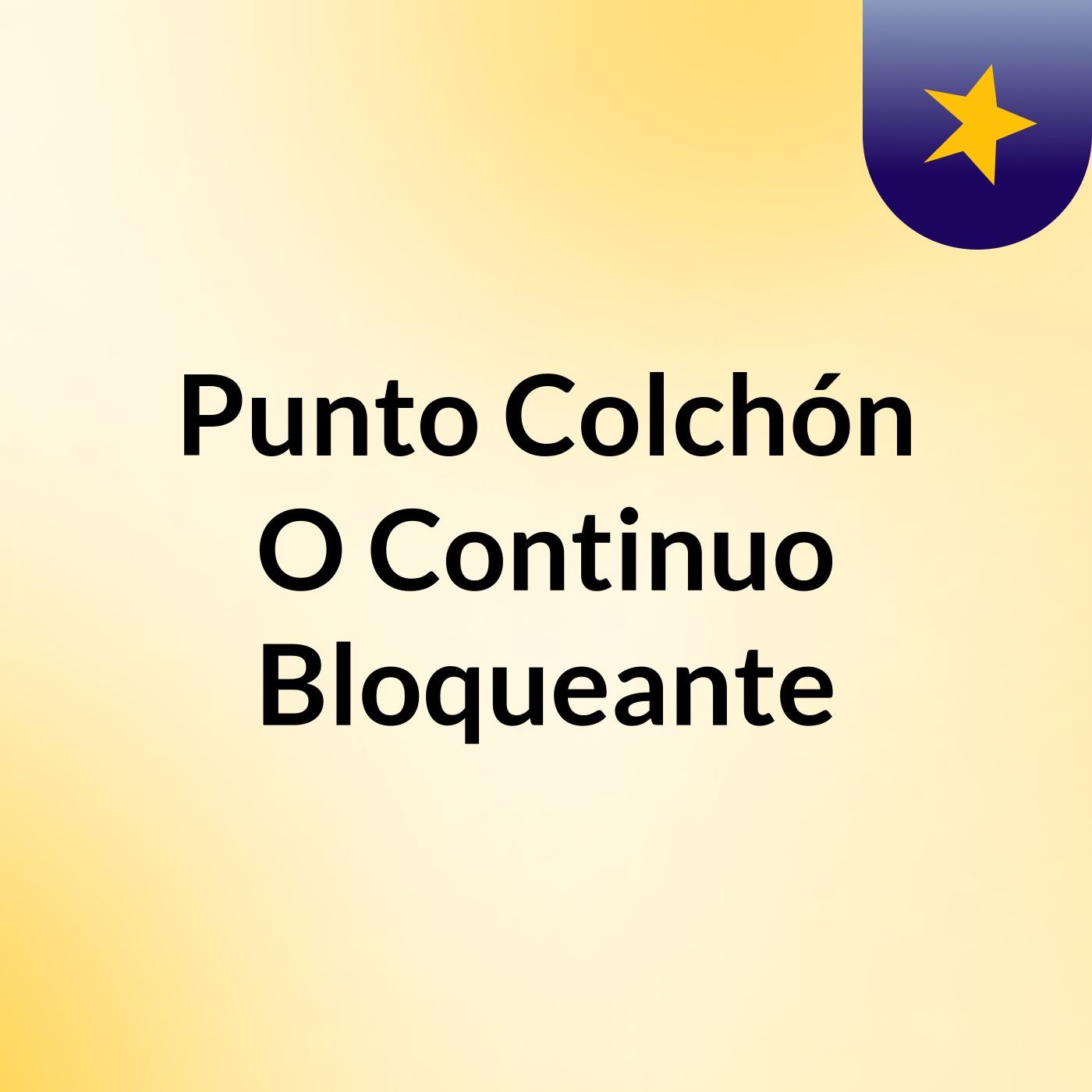 Punto Colchón O Continuo Bloqueante