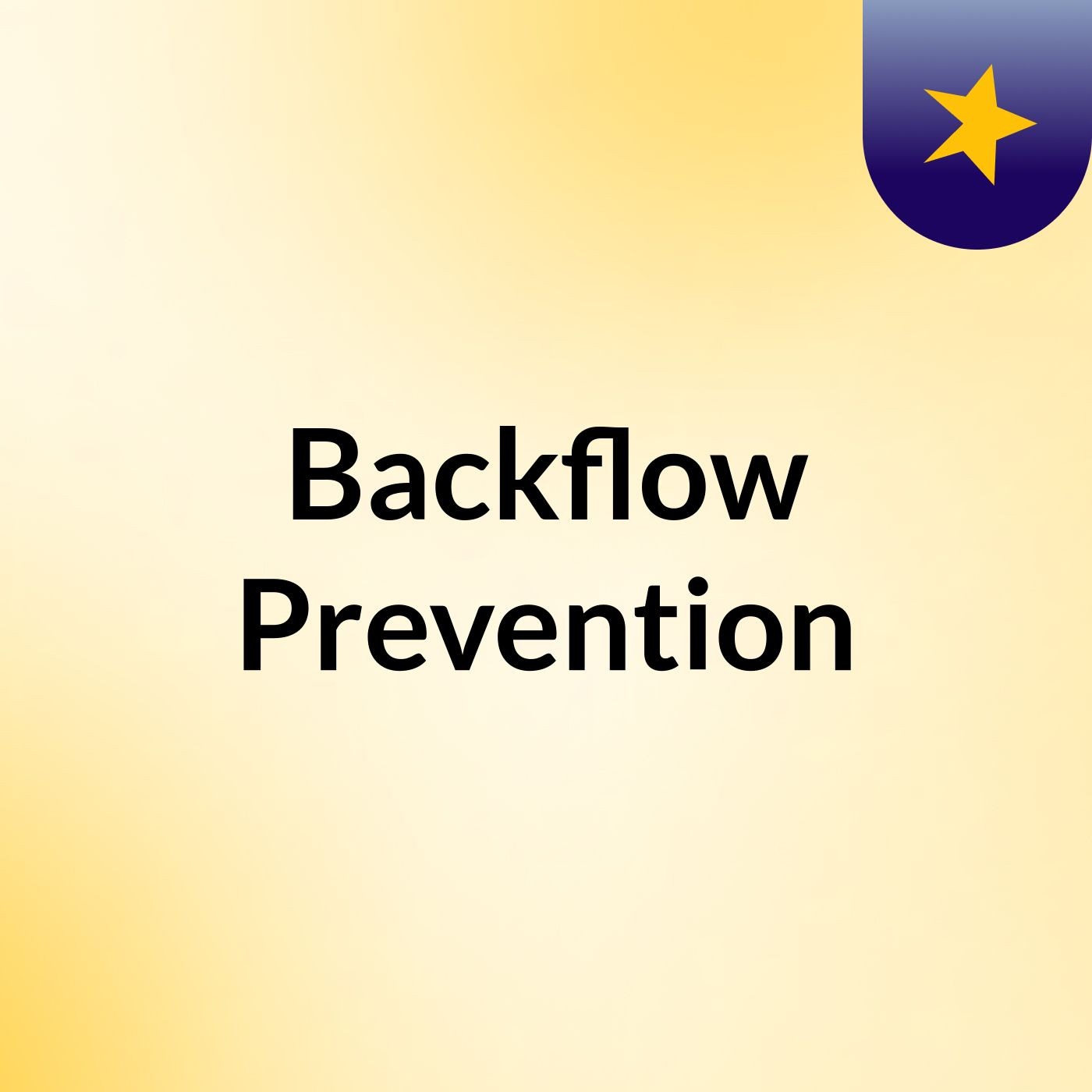 Backflow Prevention