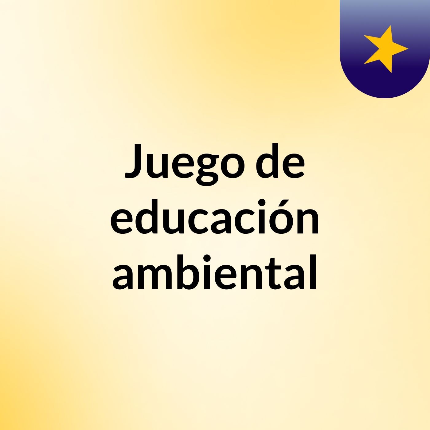 Juego de educación ambiental