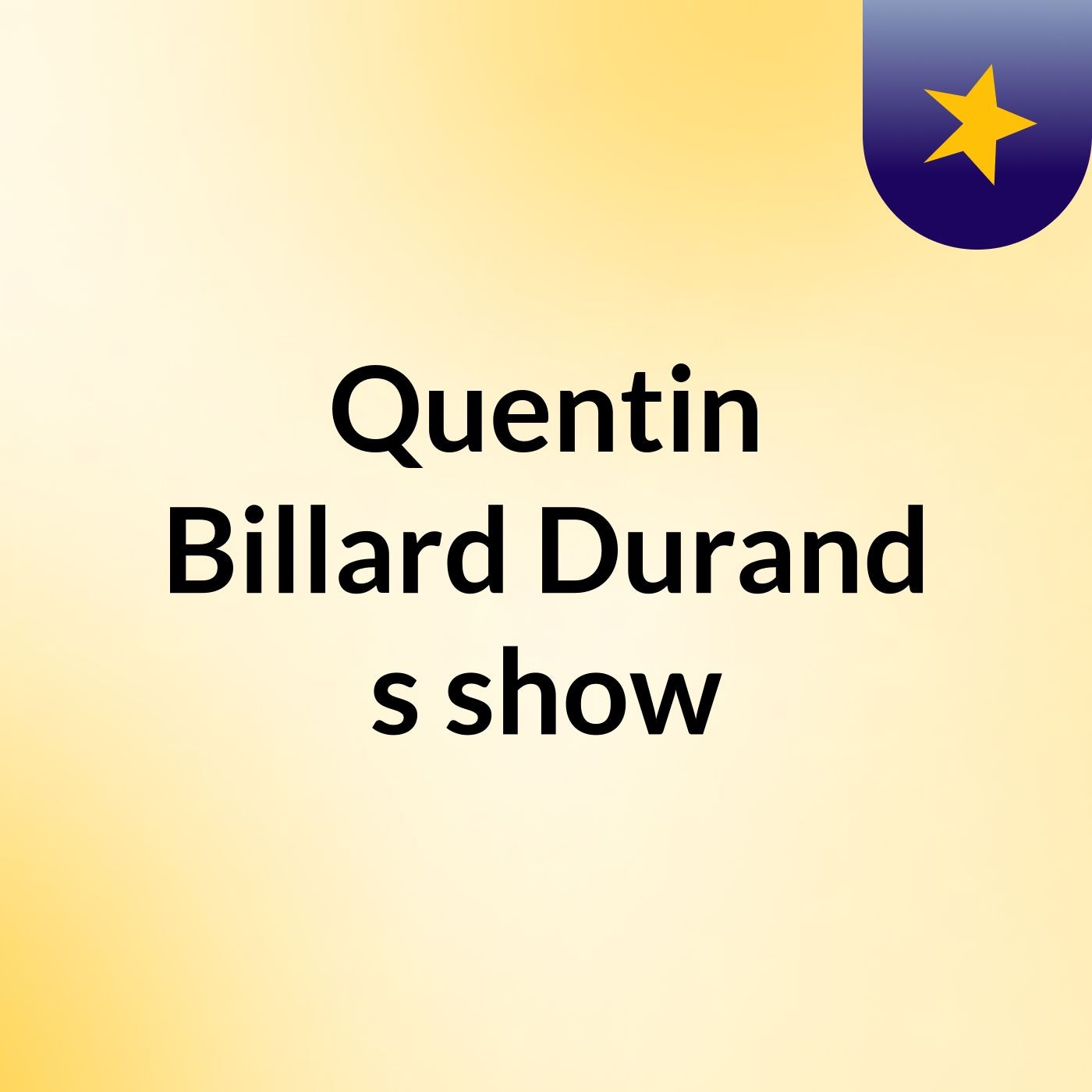 Quentin Billard Durand's show