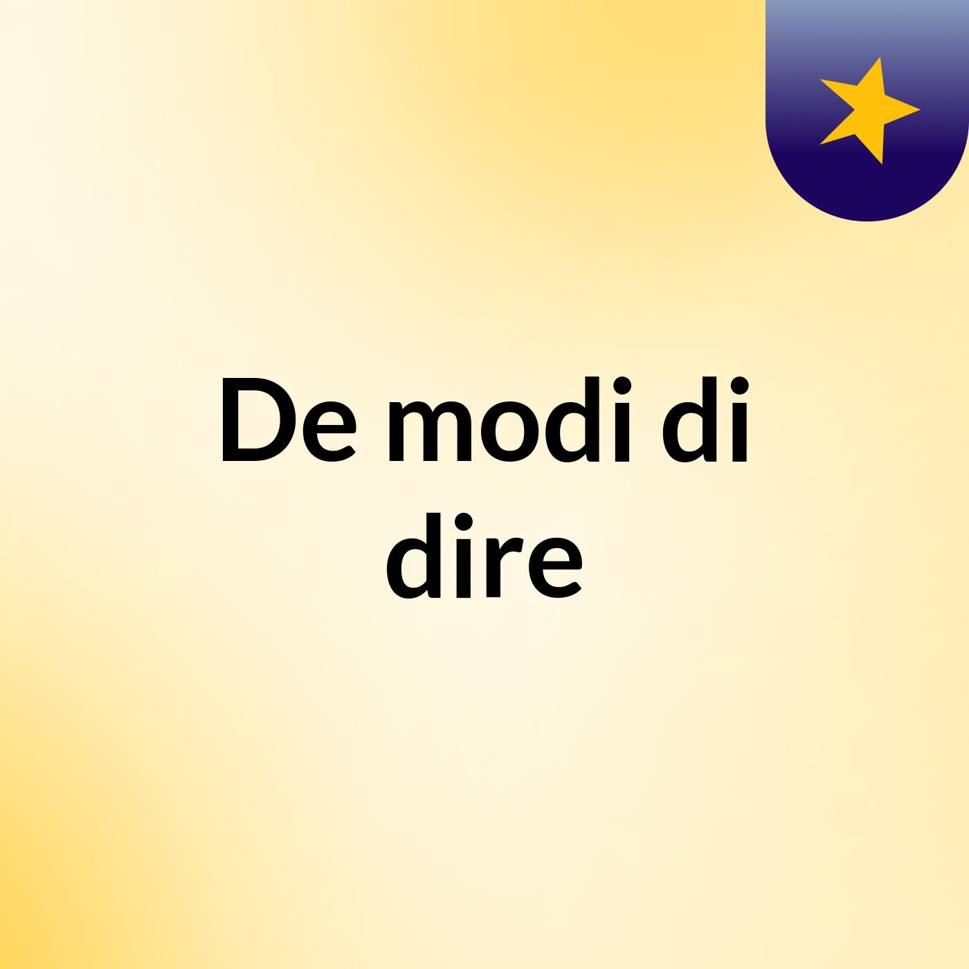 De' modi di dire