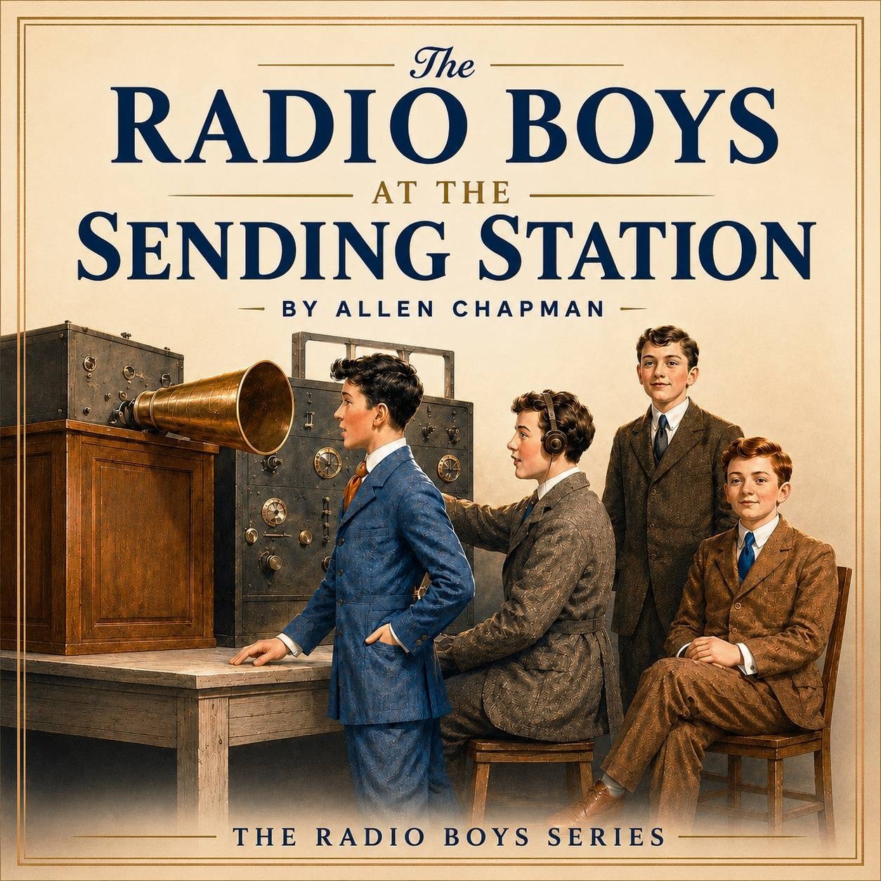 Cover of The Radio Boys at the Sending Station: Adventures in the Wireless Room