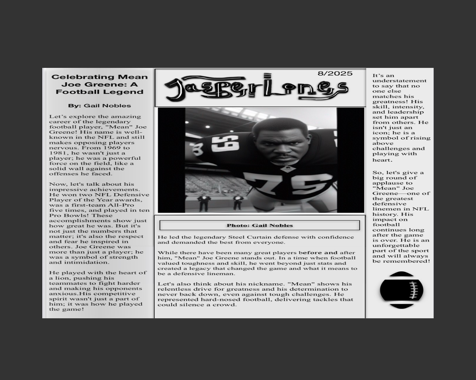 From Blog to Podcast: Honoring Mean Joe Greene's Legacy