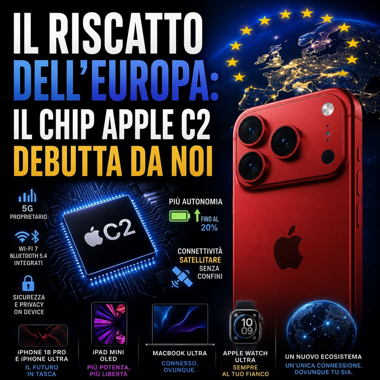 IO&TEch – Stagione 11 episodio 28: Il riscatto dell’Europa – il chip Apple C2 debutta da noi