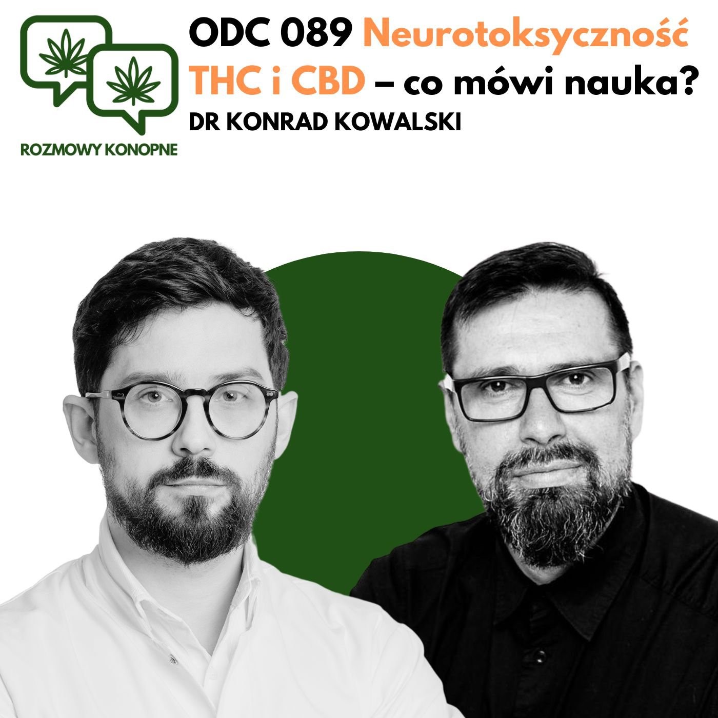 Okładka odcinka: Neurotoksyczność THC i CBD — dr Konrad Kowalski o metabolizmie kannabinoidów (odc. 089)
