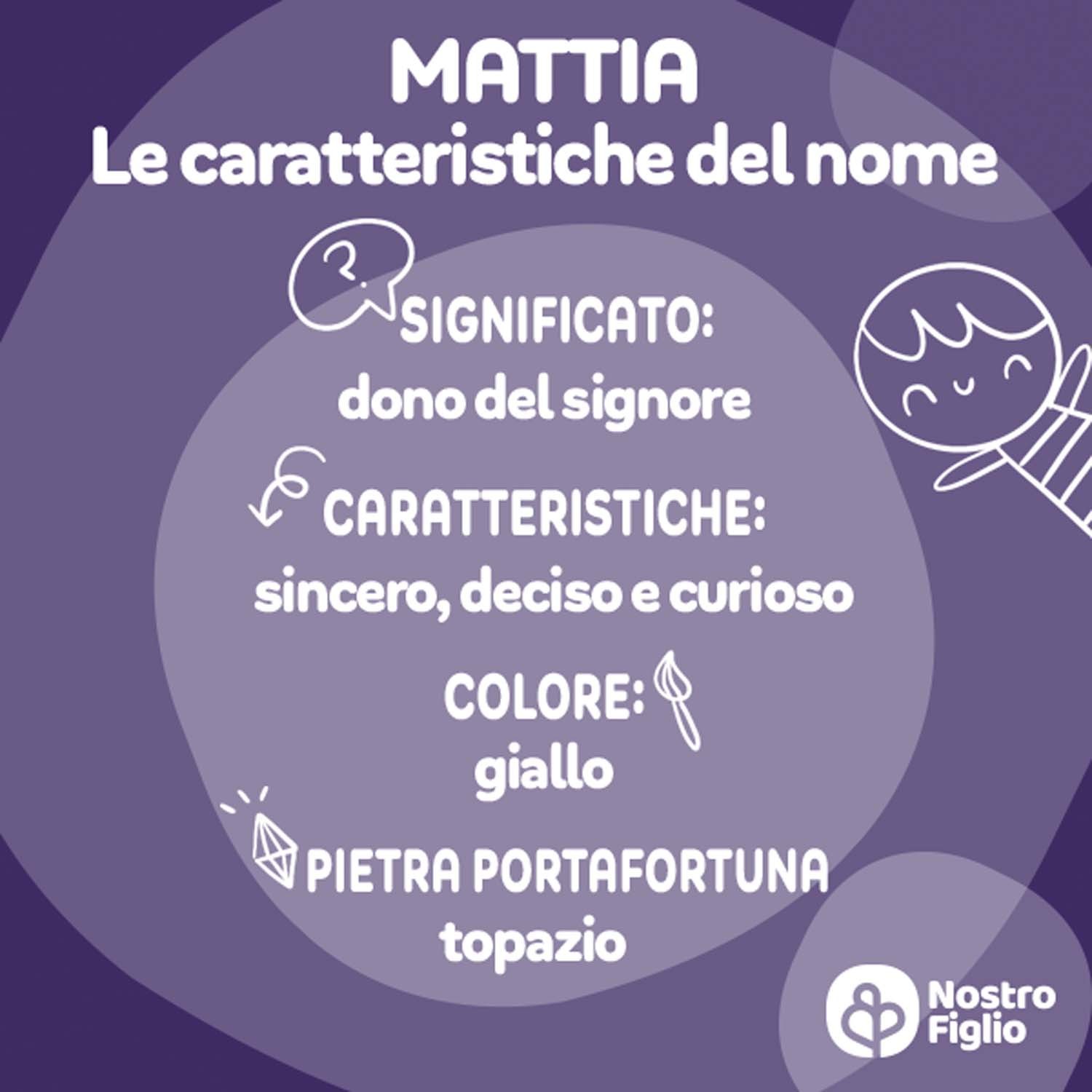 Mattia significato del nome, origine e onomastico Nostrofiglio.it