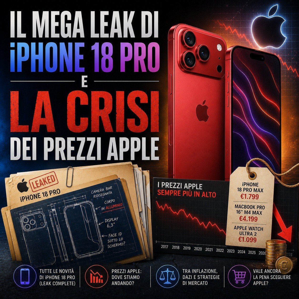 IO&TEch – Stagione 11 episodio 27: Il mega leak di iPhone 18 Pro e la crisi dei prezzi Apple