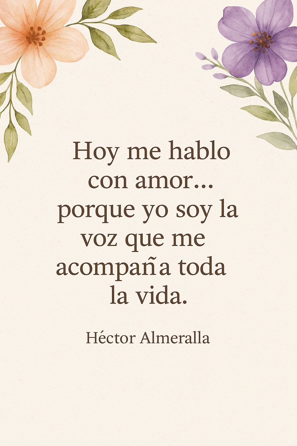 Hoy me hablo con amor