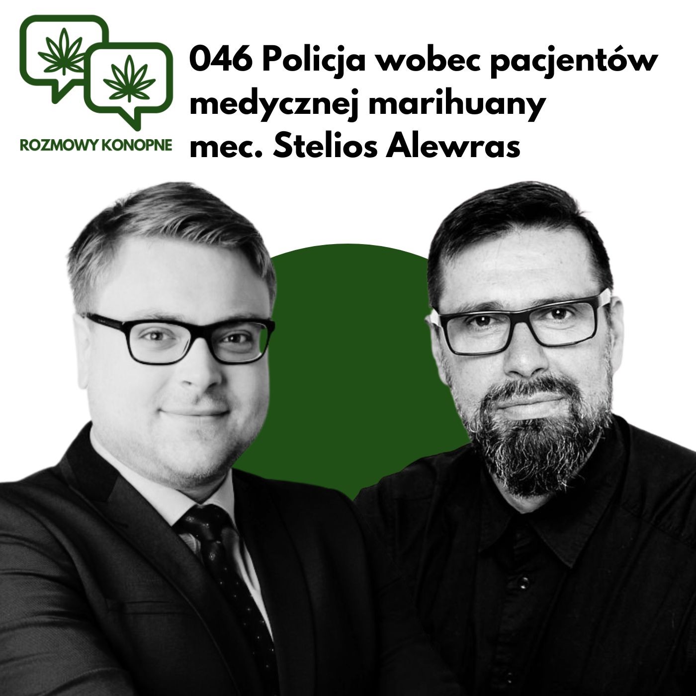 Okładka odcinka: Zatrzymanie mimo recepty: prawa pacjenta wobec policji — mec. Stelios Alewras (odc. 046)